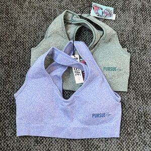 Pursue Fitness x Hopescope Sports Bras Blue & Green Marl - M
